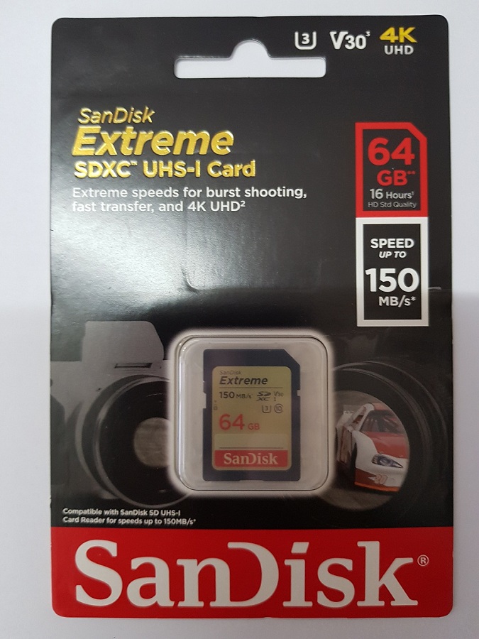 Thẻ Nhớ SDXC Sandisk Extreme 150MB/s 64GB - Hàng Nhập Khẩu