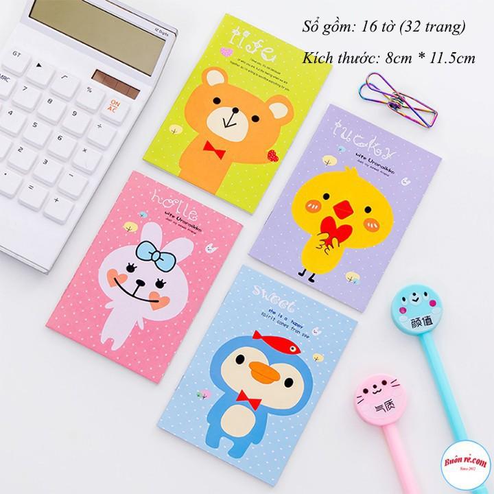 Combo 10 Sổ Tay Ghi Chép Mini Cute Hàn Quốc Nhỏ Gọn Tiện Dụng 00642