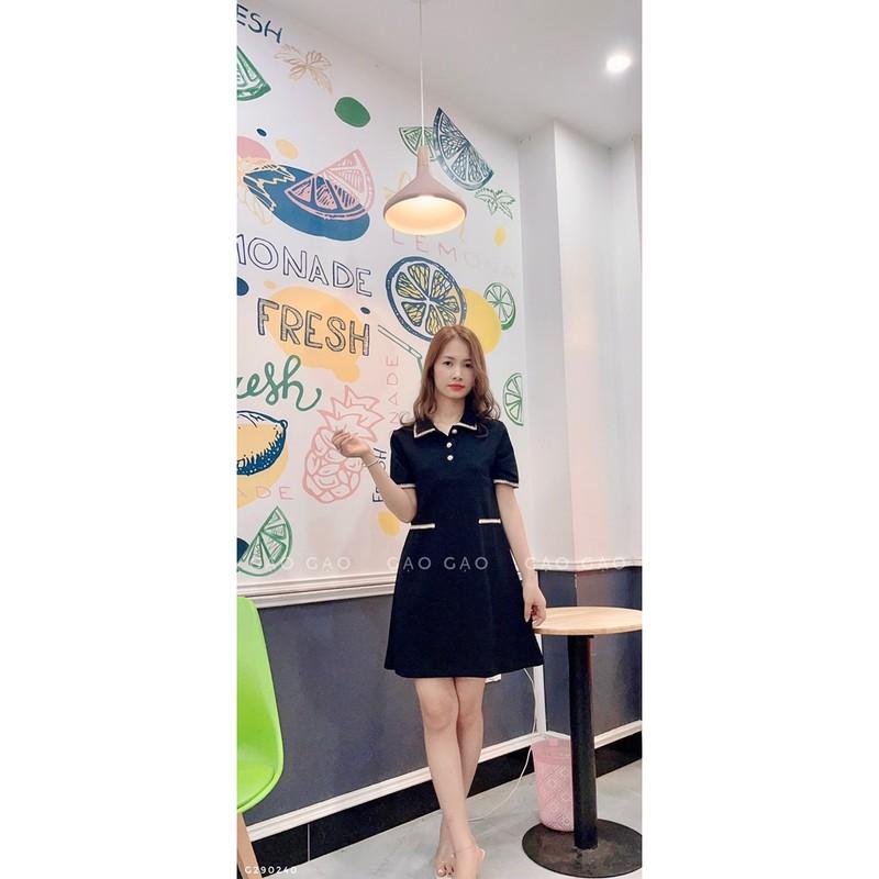 VT03 Váy polo quảng châu màu đen cho con ti