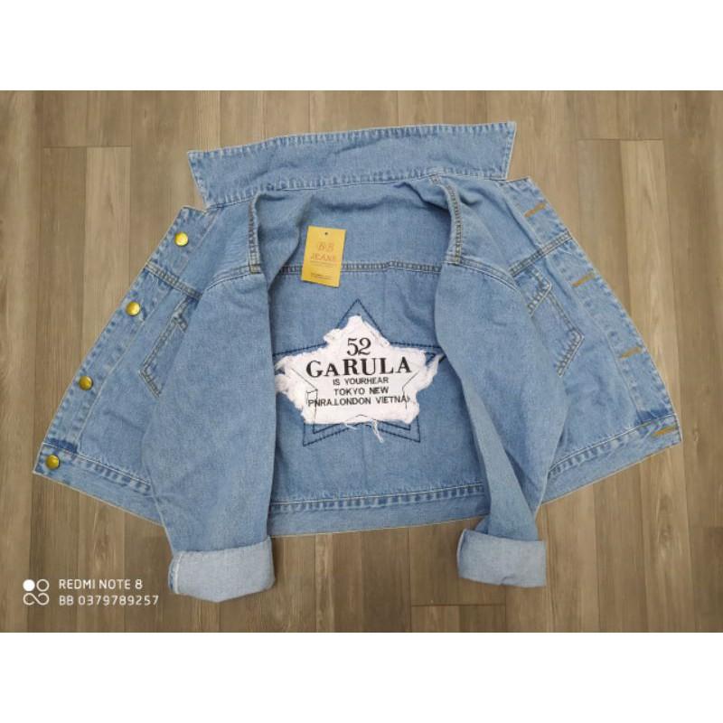 áo khoác jeans nữ hình ngôi sao