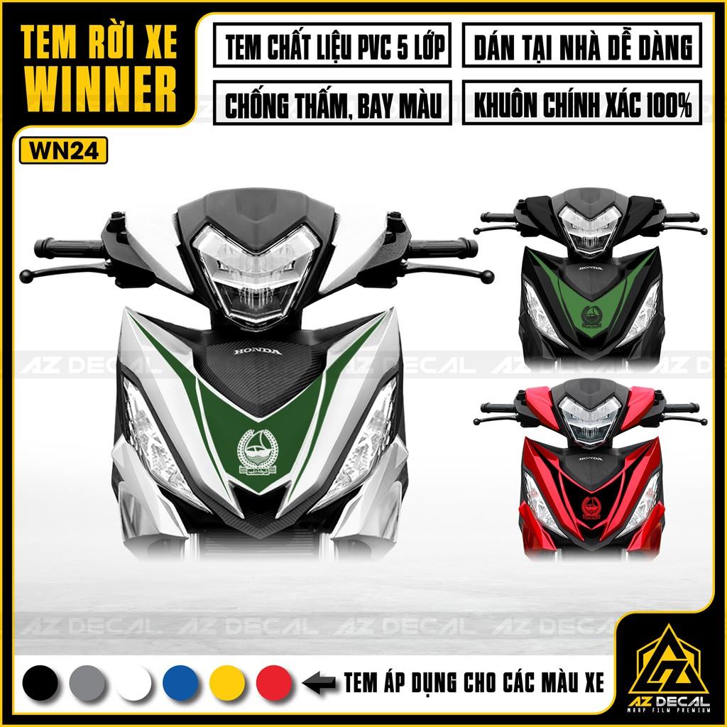 Tem Rời Dán Xe Winner V1 / 150 Mẫu 6SPeed | WN24 | Decal Chế Xe Máy Chất Liệu PVC Cao Cấp - Xanh Trắng