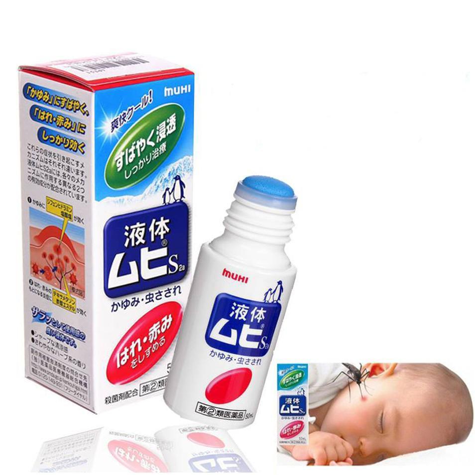 Lăn Bôi Muỗi Đốt Và Côn Trùng Cắn Muhi 50ml Nội Địa Nhật Bản