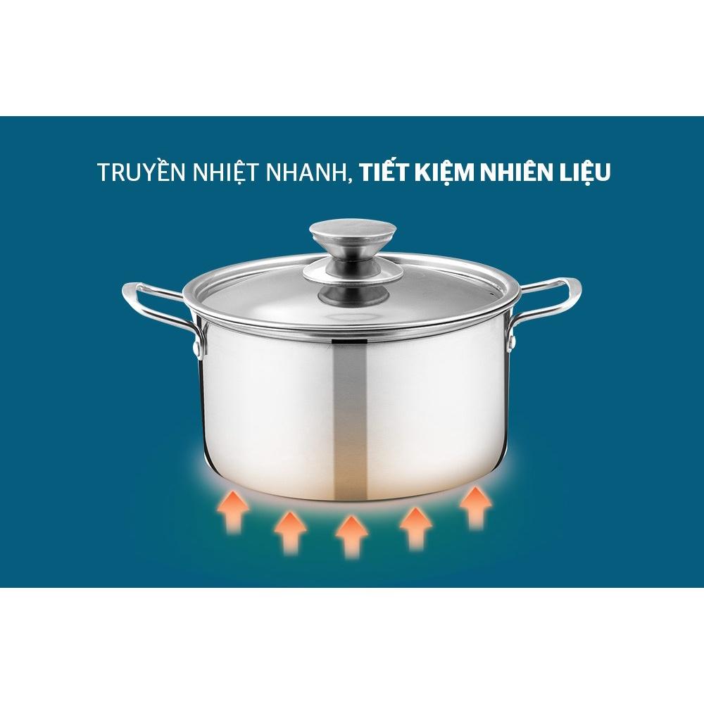 BỘ NỒI INOX 1 ĐÁY SH114