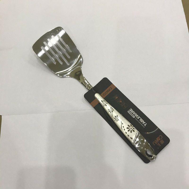 Xẻng rán nhỏ chiên đồ , xào vân đặc hàng inox đẹp