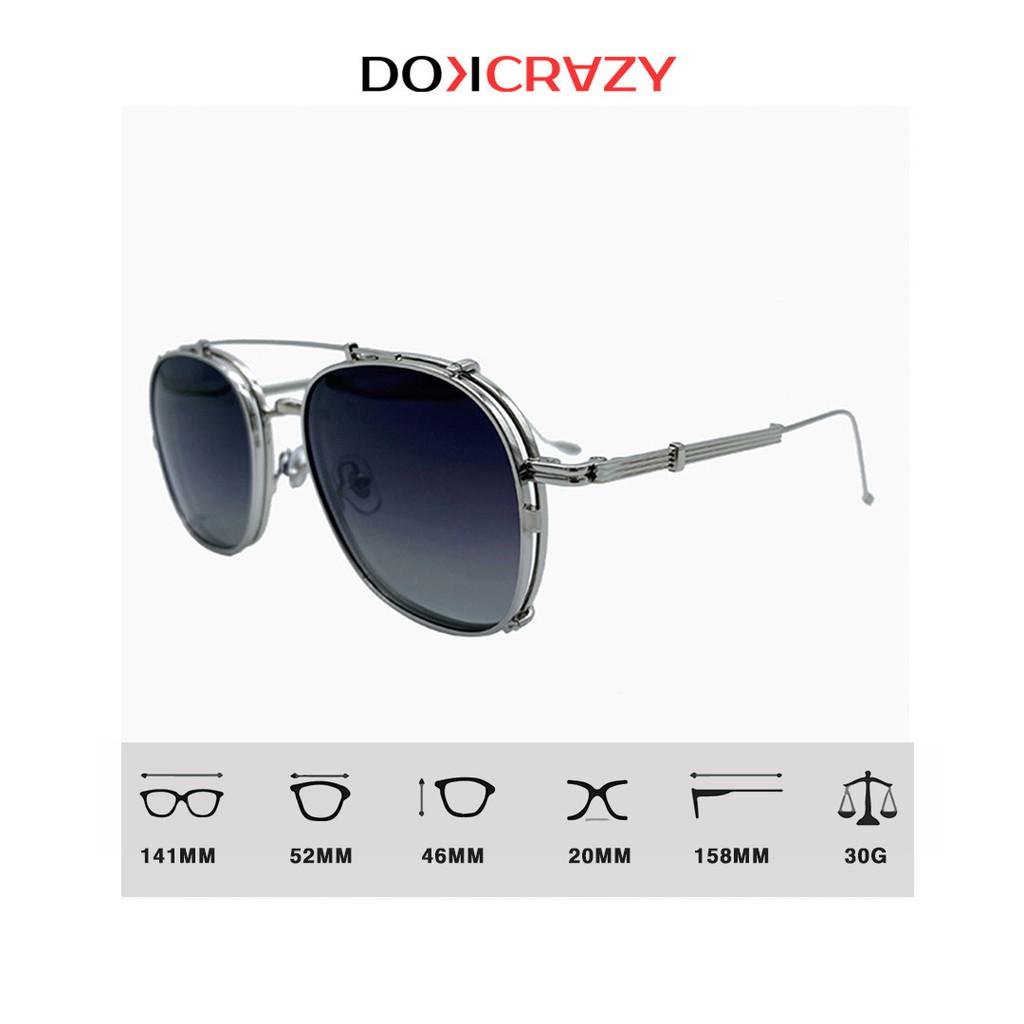 Kính mát clip on DUBLIN local brand DOKCRAZY thời trang nam nữ gọng tròn mắt râm ngầu phân cực chống tia UV retro trendy