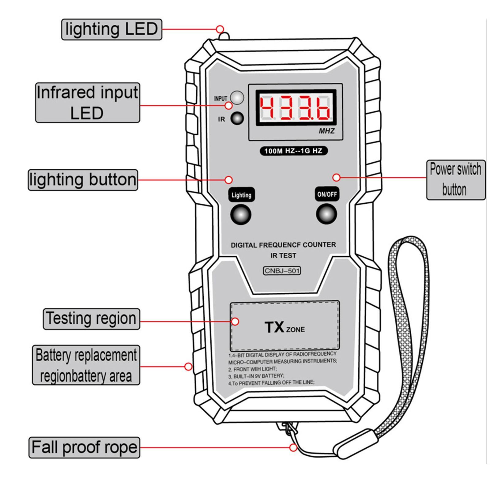 Car Remote Key Infrared Frequency Tester Auto Parts Portable Test Instrument