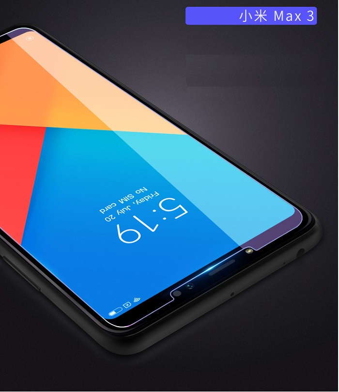 Tấm dán kính cường lực độ cứng 9H dành cho Xiaomi Max 3 - KCL01