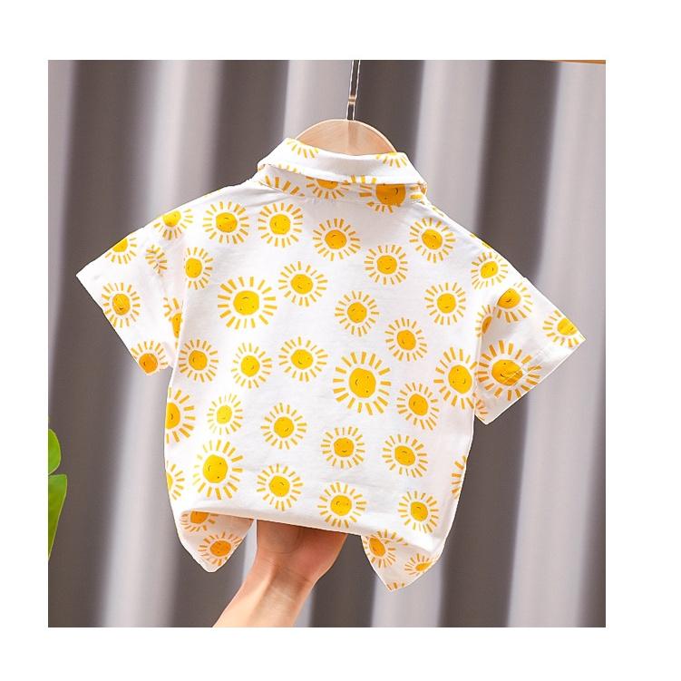 ÁO POLO COTTON BÉ TRAI 11-30KG MẶT TRỜI