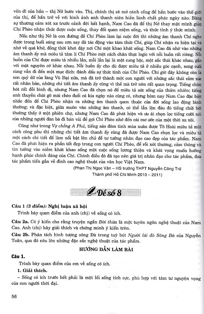 Hướng dẫn ôn thi THPT Quốc gia môn Ngữ văn