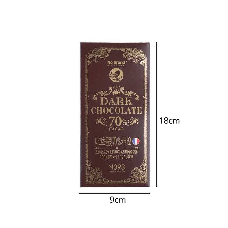 Thanh Socola Đen 72% Cacao No Brand 100g