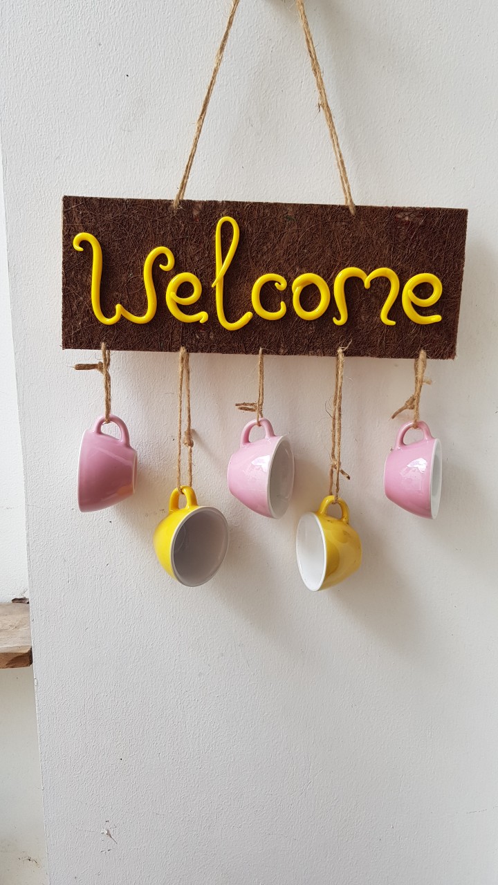 Bảng chuông Welcome, bảng trang trí, bảng gỗ handmade độc đáo, phụ kiện trang trí nhà cửa, món quà ý nghĩa dành tặng bạn bè, người thân, giao từ HCM