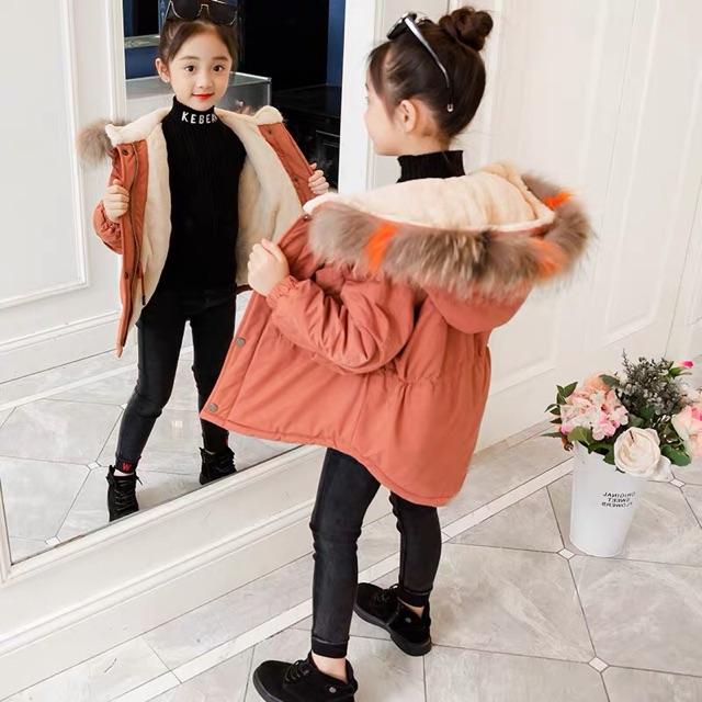 Áo Parka lót lông bé gáisẵn hàng giao ngay