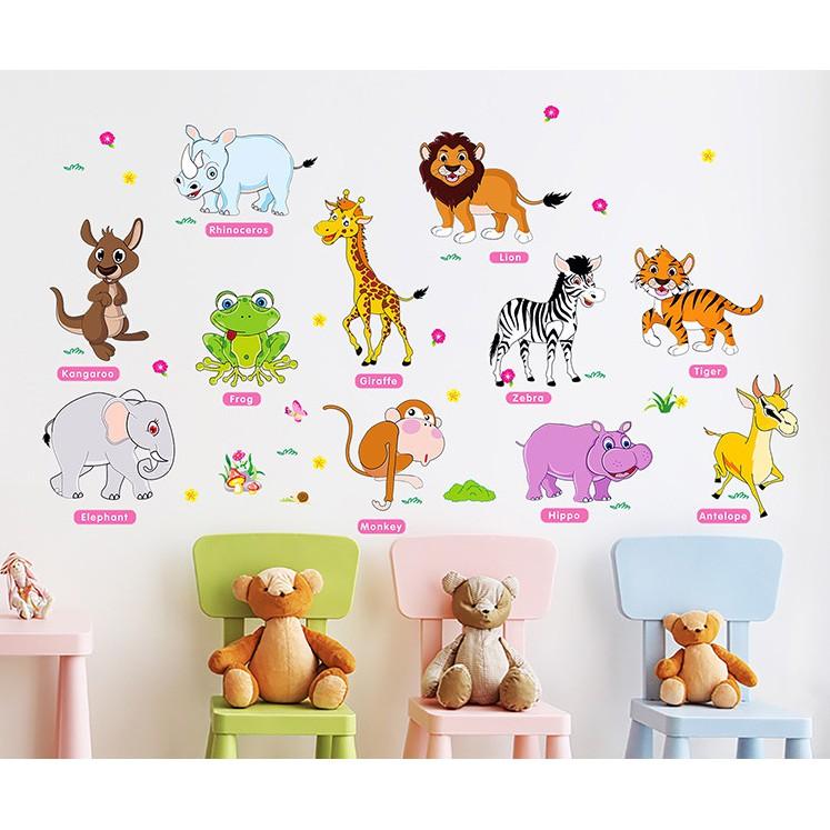 Decal Dán Tường Thú Cho Bé