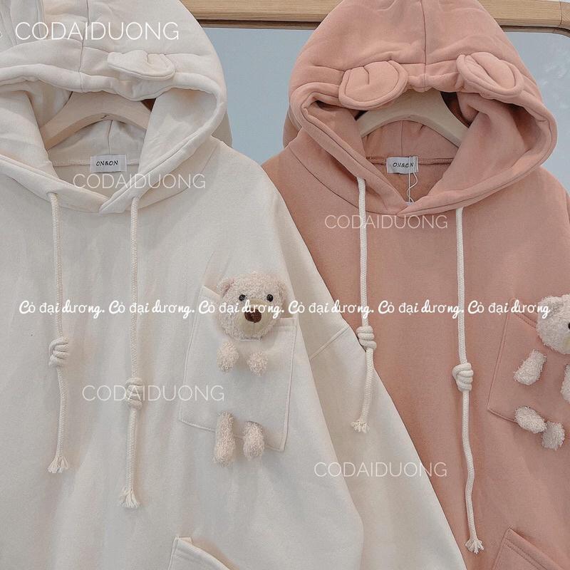 áo nỉ hoodie gấu bông