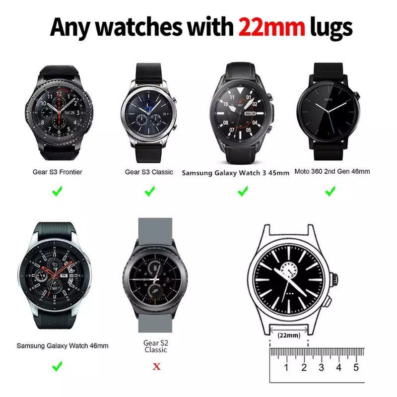 Dây đồng hồ cao su silicon cao dấp dành cho Samsung Galaxy watch 3 45mm