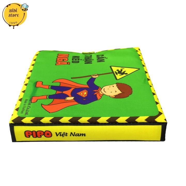 Sách vải cho bé chủ đề Cảnh báo Ngã cảnh báo cho bé biết các tình huống dễ làm bé bị ngã