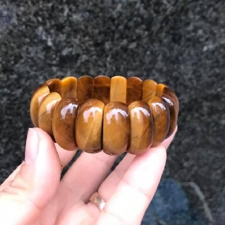 Vòng Tay Mắt Hổ Nâu Vàng