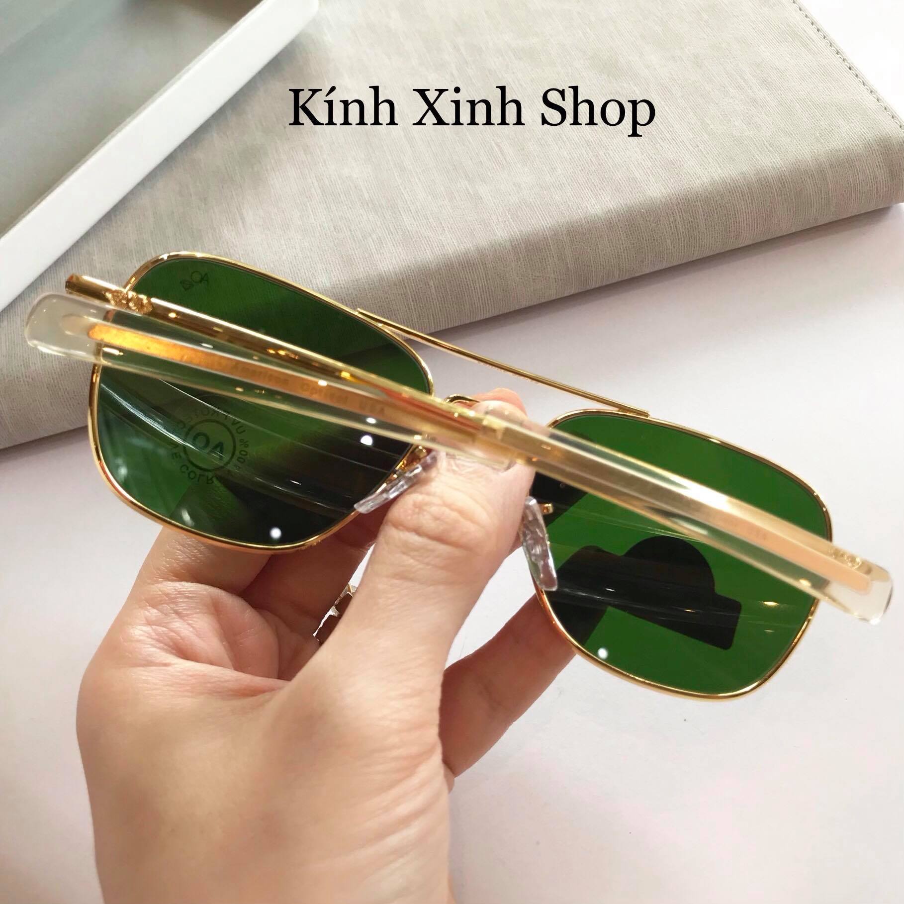 Kính Râm, Kính Mát Nam Cơn Ao Fullbox Phụ Kiện Tròng Thủy Tinh Chống Nắng Chống Lóa UV Cao cấp