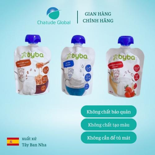 Sữa chua nguội Byba xuất xứ Tây Ban Nha cho bé 6m+, túi 85g