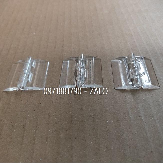 Bản lề mica - khóa mica - tay cầm mica - keo dính mica trong