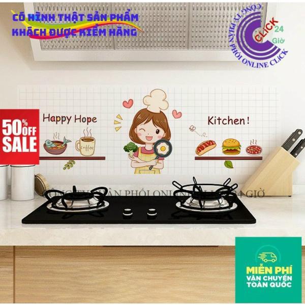 Giấy Dán Tường Bếp Cách Nhiệt Chống Dầu Mỡ, Chịu Nhiệt - Decal Dán Bếp 3D Nhiều Họa Tiết (90x60cm) - Hàng Cao Cấp