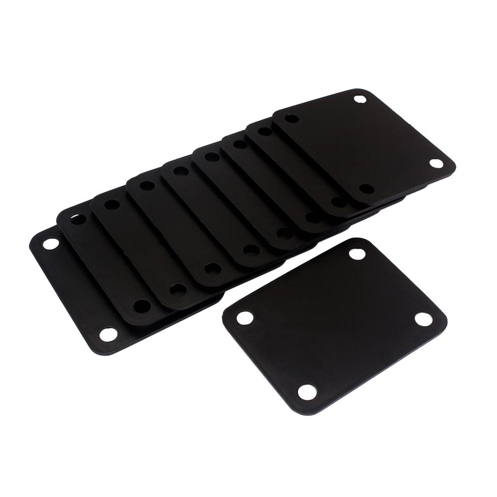 Sunnimix 10 Món 4 Lỗ Nhựa Cổ Tấm Đệm Cho Đàn Guitar Bass Phụ Kiện Đen