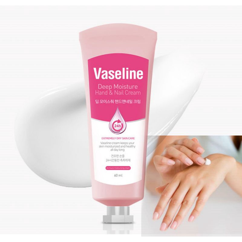 Kem Dưỡng Da Tay Và Móng Vaseline Deep Moisture Hand &amp; Nail Cream 60ML( không có tem phụ- không xuất hóa đơn )