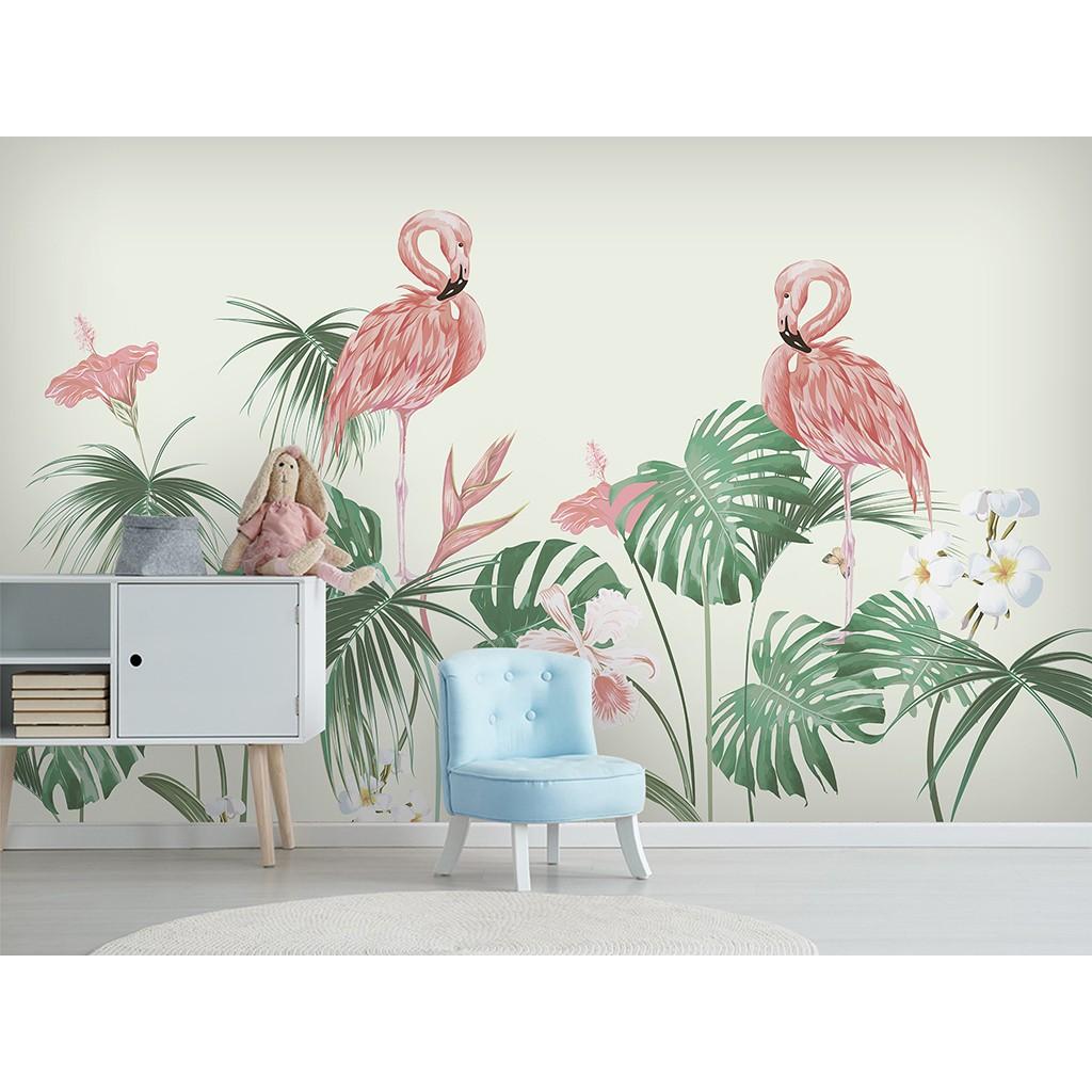 Tranh dán tường canvas hồng hạc ADH8452