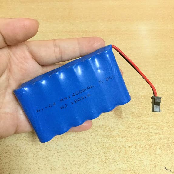 Pin Sạc 7.2V Dung Lượng 1400mAh Jack Cắm SM Càng Cua Đen