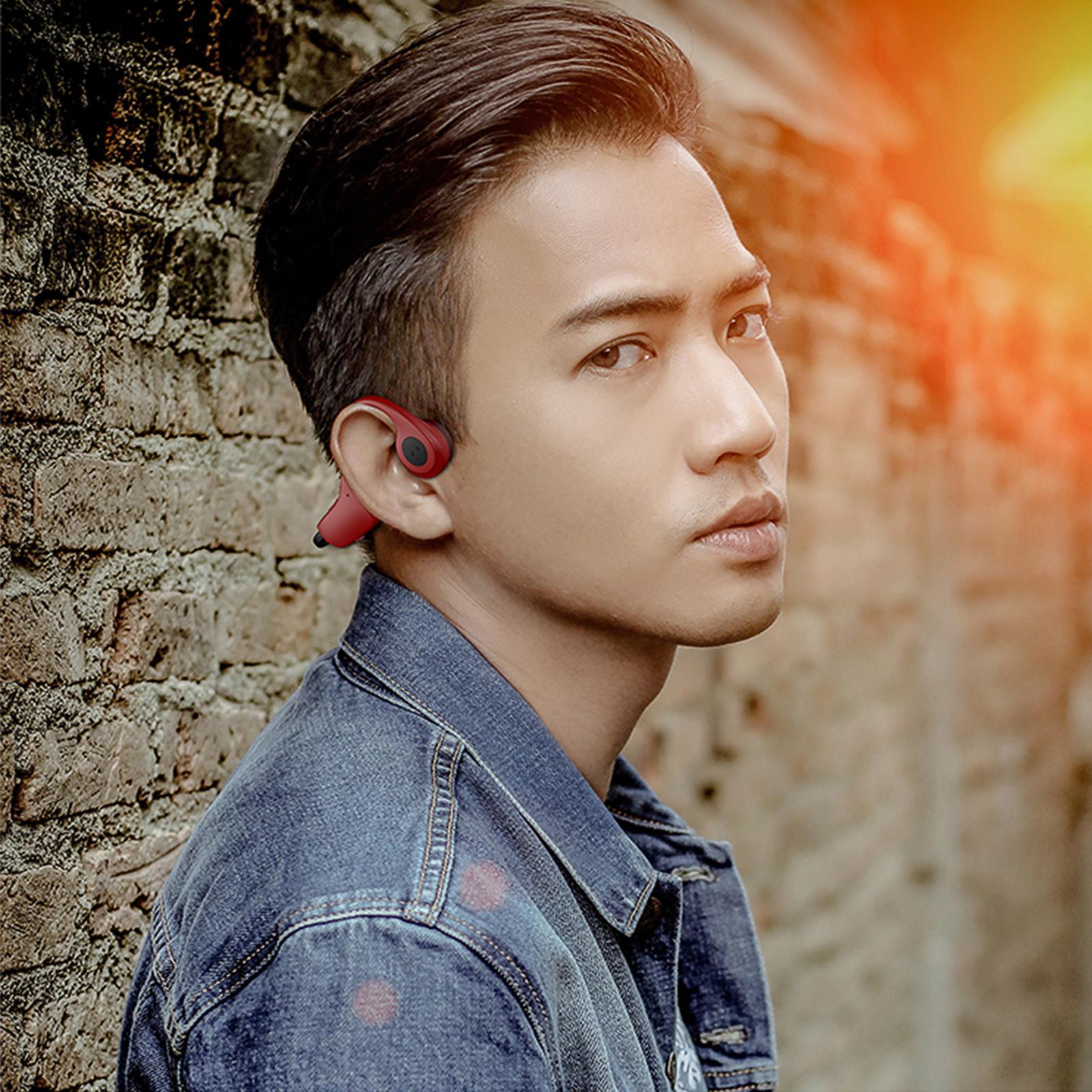 Tai nghe Bluetooth 5.0 kiểu dáng xương không dây 8GB có micrô cho điện thoại thông minh máy tính bảng H10 Bone Conduction Headset