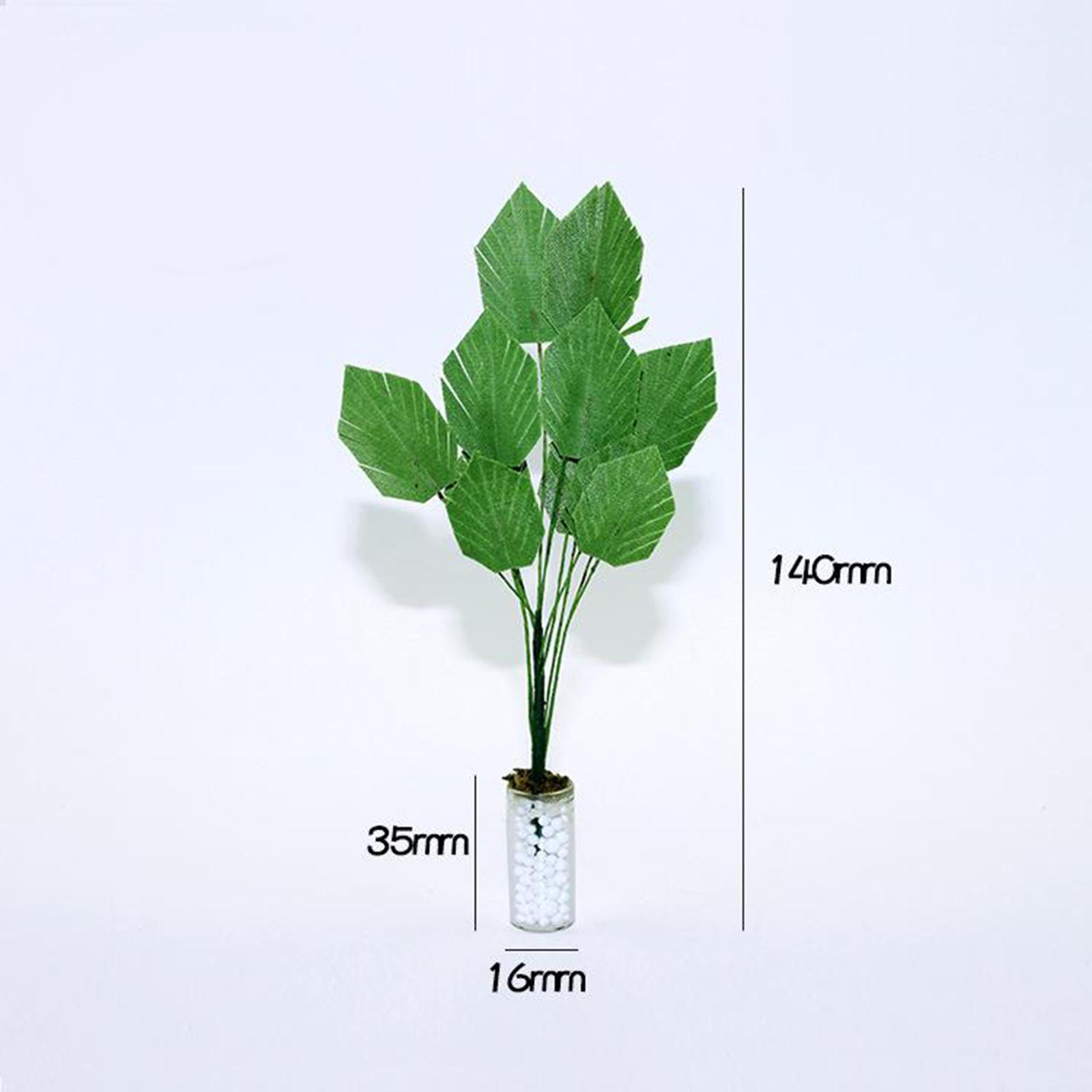 1:12 Scale Dollhouse Miniatures Potted Plants Banana Tree Ornament