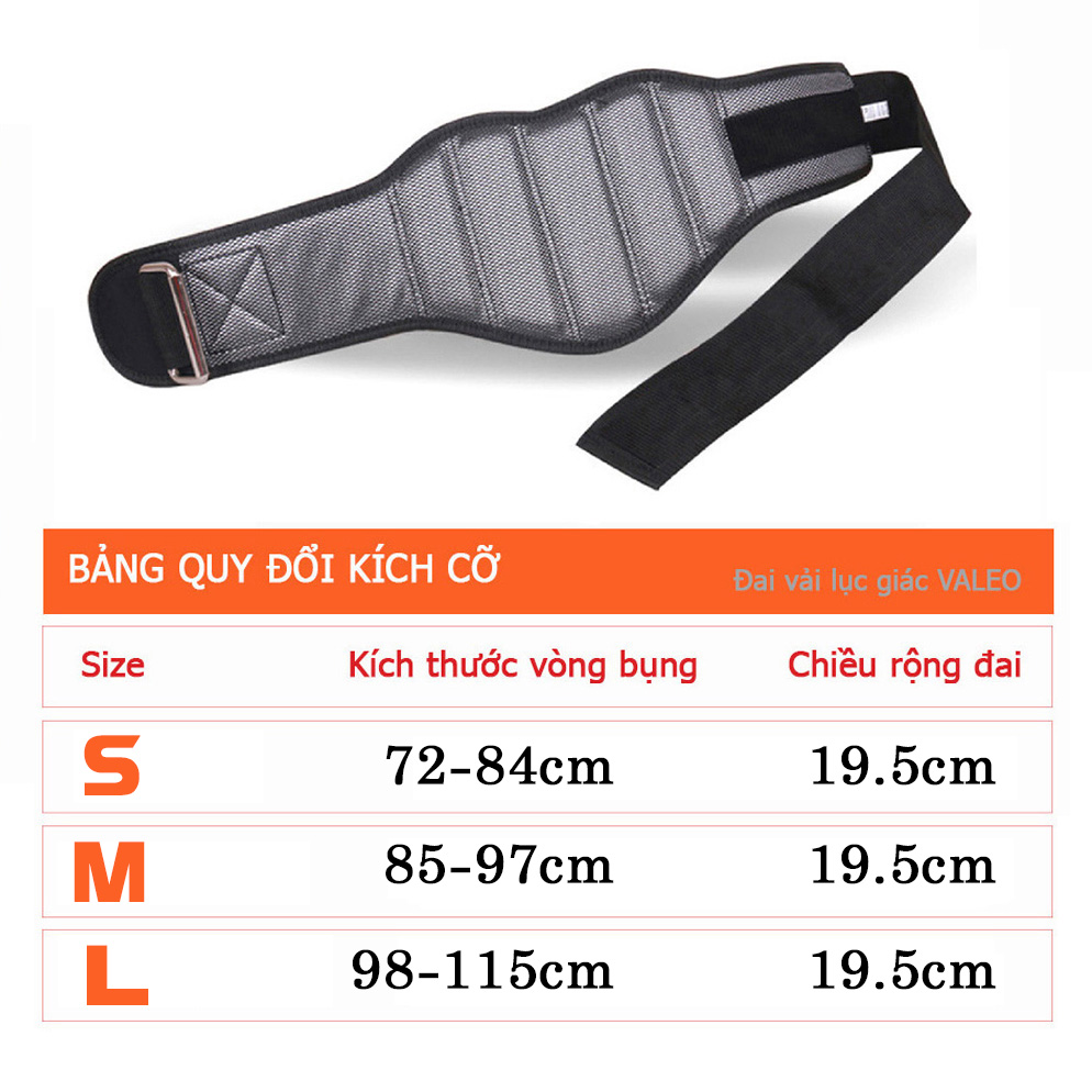 ĐAI LƯNG TẬP GYM THIẾT KẾ LỤC GIÁC, Bản rộng 19cm hỗ trợ bảo vệ lưng tối ưu