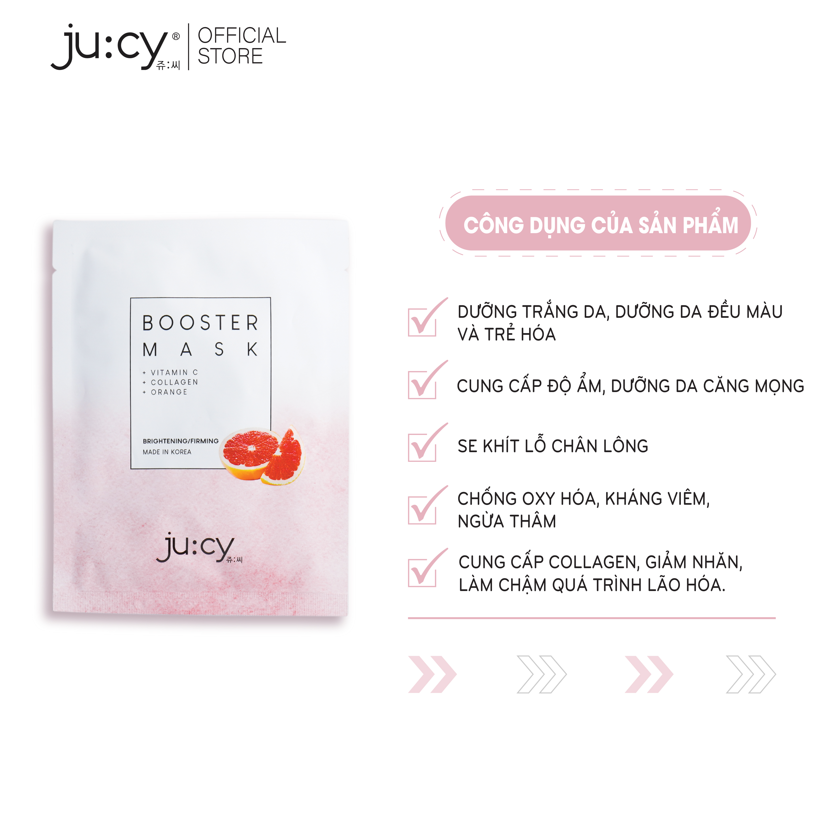 Combo 10 miếng mặt nạ Hàn Quốc Ju:cy Booster Mask