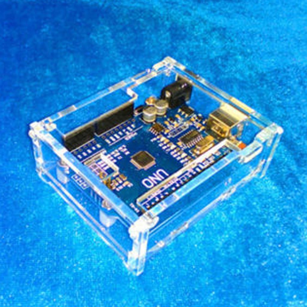 2 Set Clear Acrylic Case Shell Enclosure Boxs For UNO R3