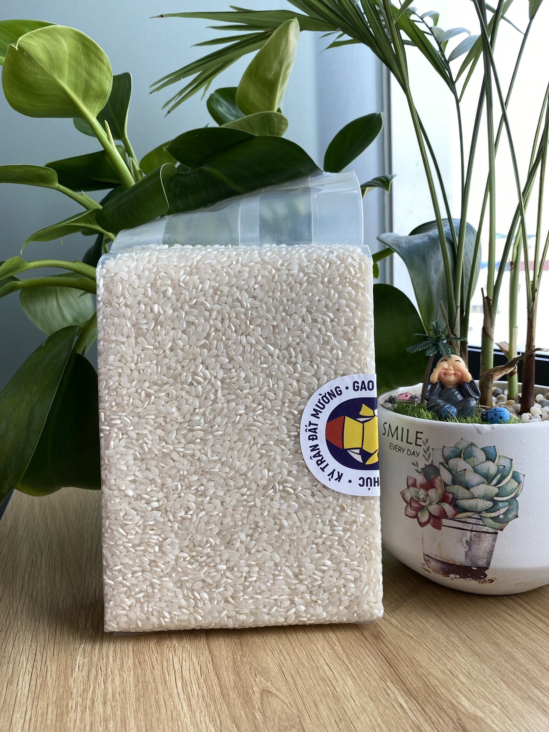 Gạo Nhật hữu cơ Japonica, đóng gói hút chân không 1kg