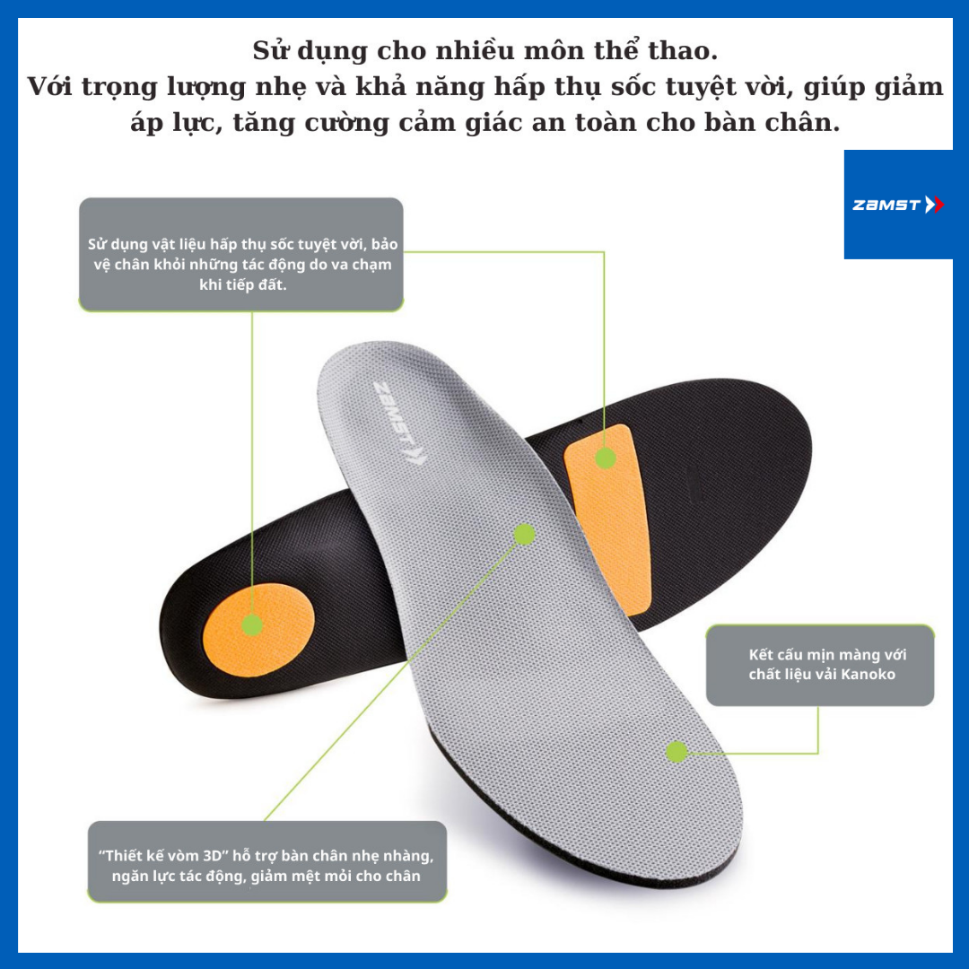 Hình ảnh Lót giày Zamst SPORTS- Footcraft cushioned for SPORTS
