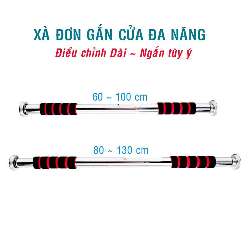 Thanh tập xà đơn treo tường gắn cửa nhiều cỡ từ 62-150cm kích thước có thể tùy chỉnh phù hợp mọi kích thước