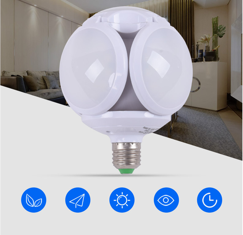 Bóng Đèn Led 40W 4 Cánh Hình Quả Bóng - Đuôi E27 - Siêu Sáng - Siêu Tiết Kiệm Điện - Tiết Kiệm 50 % - 70% Điện Năng Tiêu Thụ