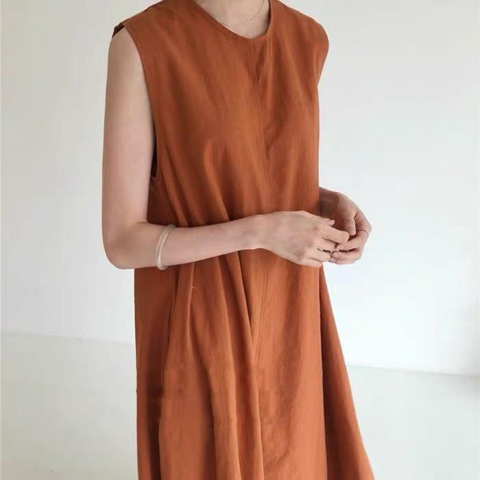 ĐẦM COTTON BỘT MAY 2 LỚP SÁC NÁCH DÁNG XÒE-hình trải sàn