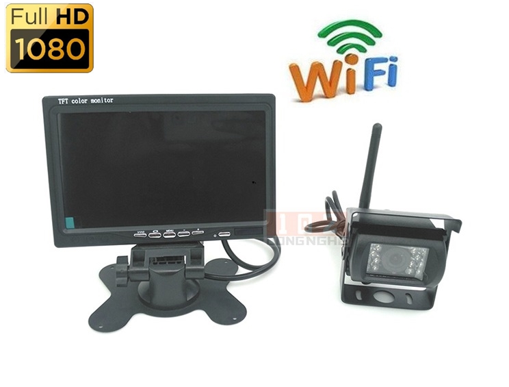 Camera WiFi Không Dây Kèm Màn Hình 7 Inch Hồng Ngoại Camera Giám Sát ,Camera Hành Trình 12V FullHD 1080p Sắc Nét