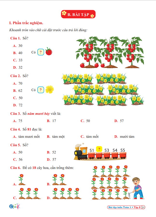 Combo Bài Tập Tuần, Đề Kiểm Tra Toán - Tiếng Việt Lớp 1 - Học Kì 2 - Cánh Diều (4 cuốn)