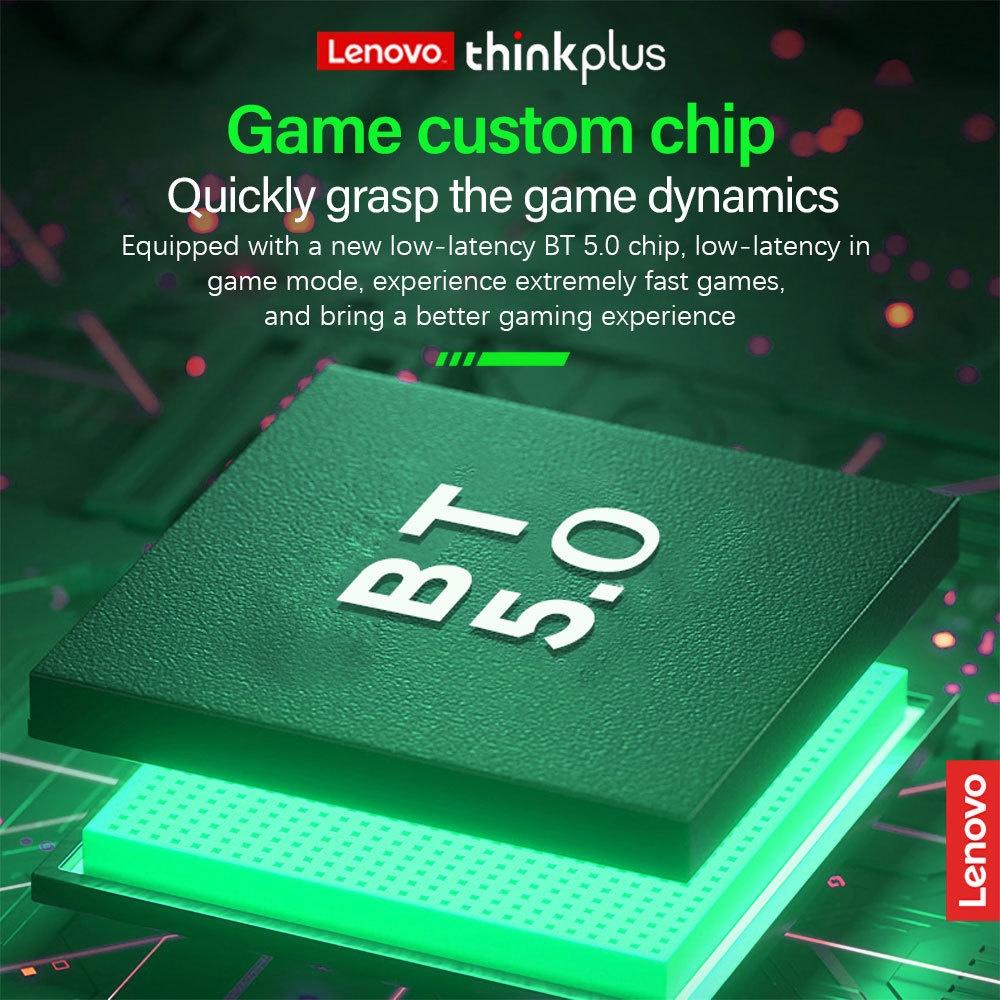 Lenovo GM1 Bluetooth Gaming Earphone Stereo Sound Lntelligent Noise Reduction Pleasant Sound Waterproof Touch Control Low Latency With Mic-Hàng chính hãng