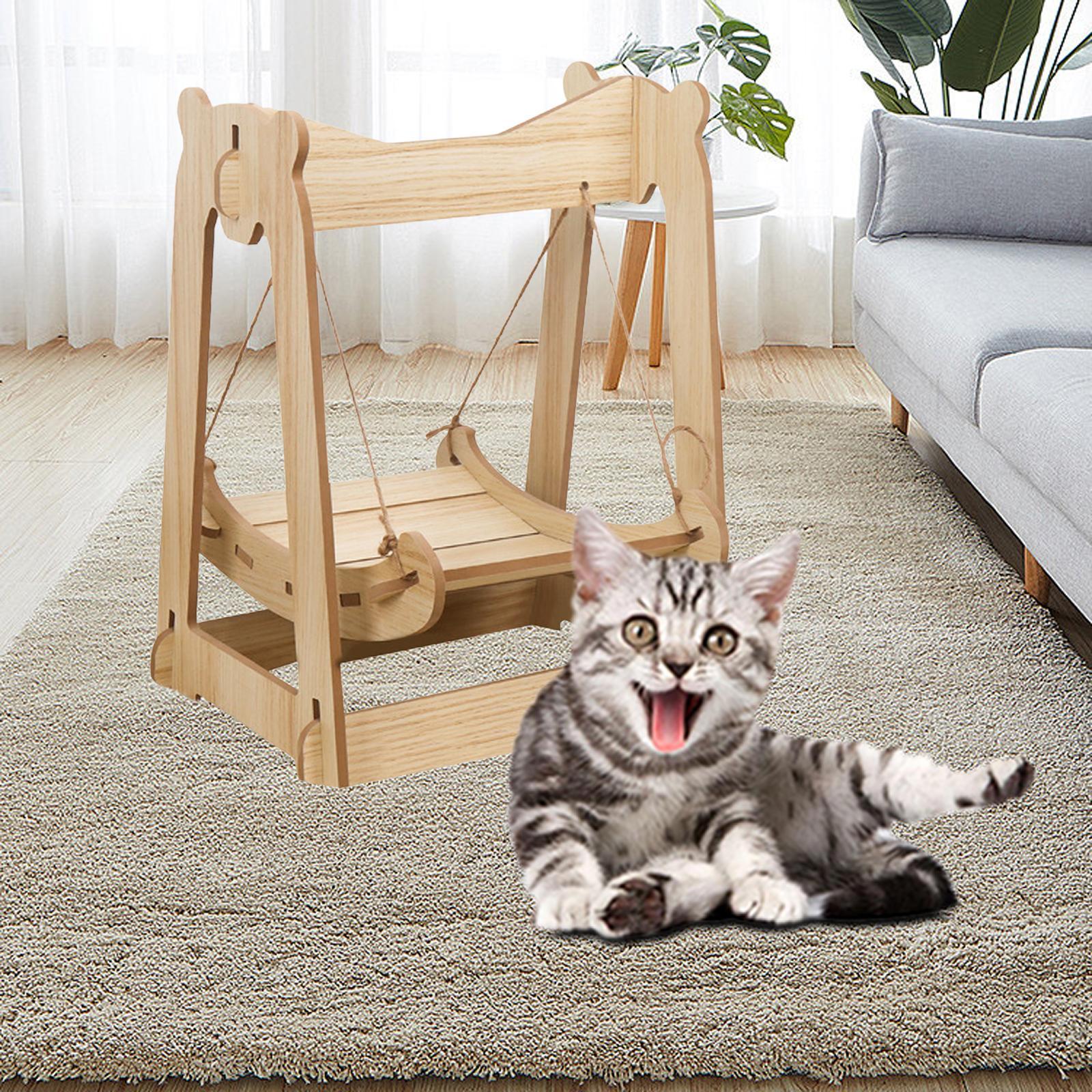 Cat Hammock Bed Lounger Scratching Rope Pet Hanging Swing for Rabbit Kitten