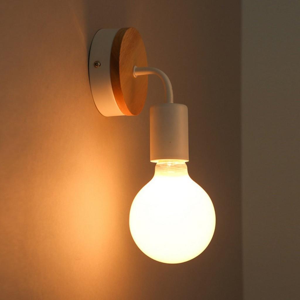 Đèn gỗ gắn tường trang trí DGT10-Tặng kèm bóng LED