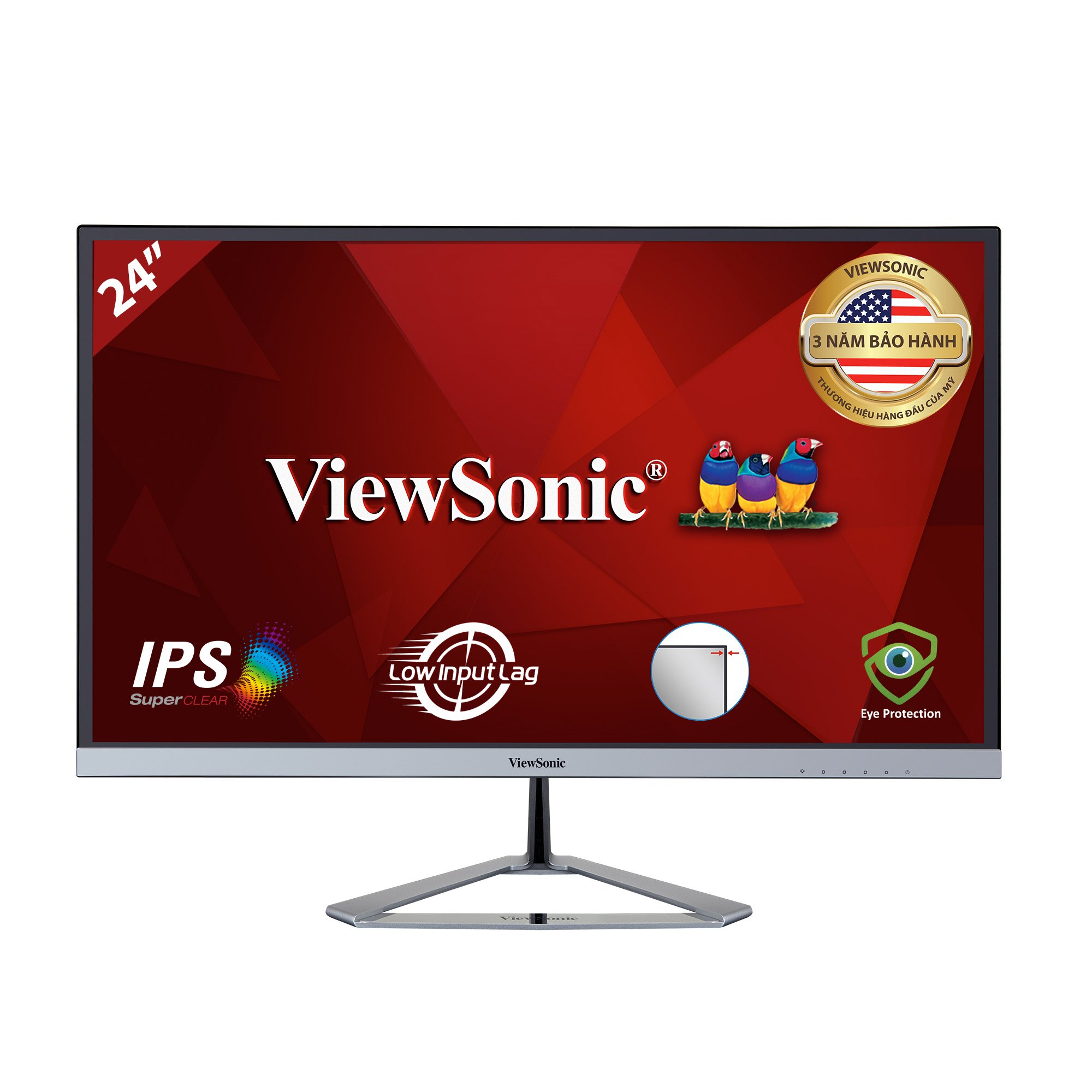 Màn hình ViewSonic VX2476-SMHD 24&quot; IPS 75Hz loa kép 3W - Hàng Chính Hãng