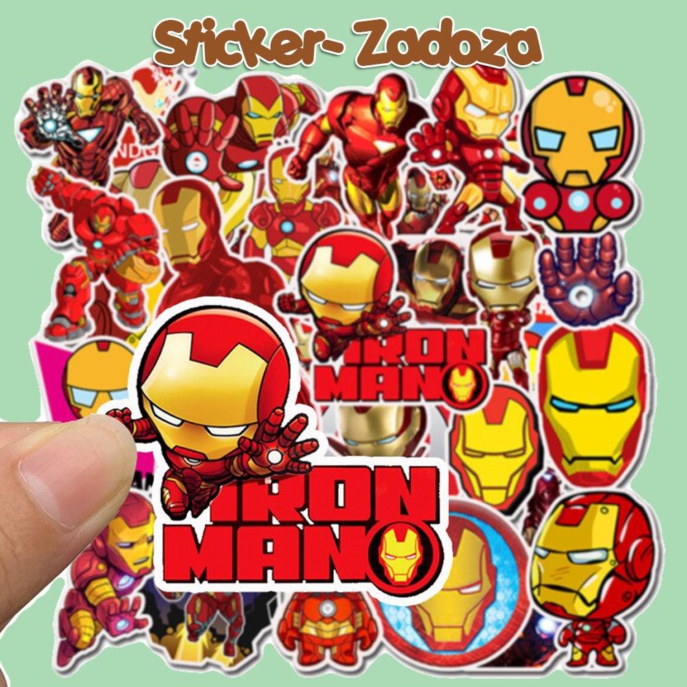 Sticker NGƯỜI SẮT iron man chống thấm nước trang trí mũ bảo hiểm, đàn, guitar, ukulele, điện thoại laptop