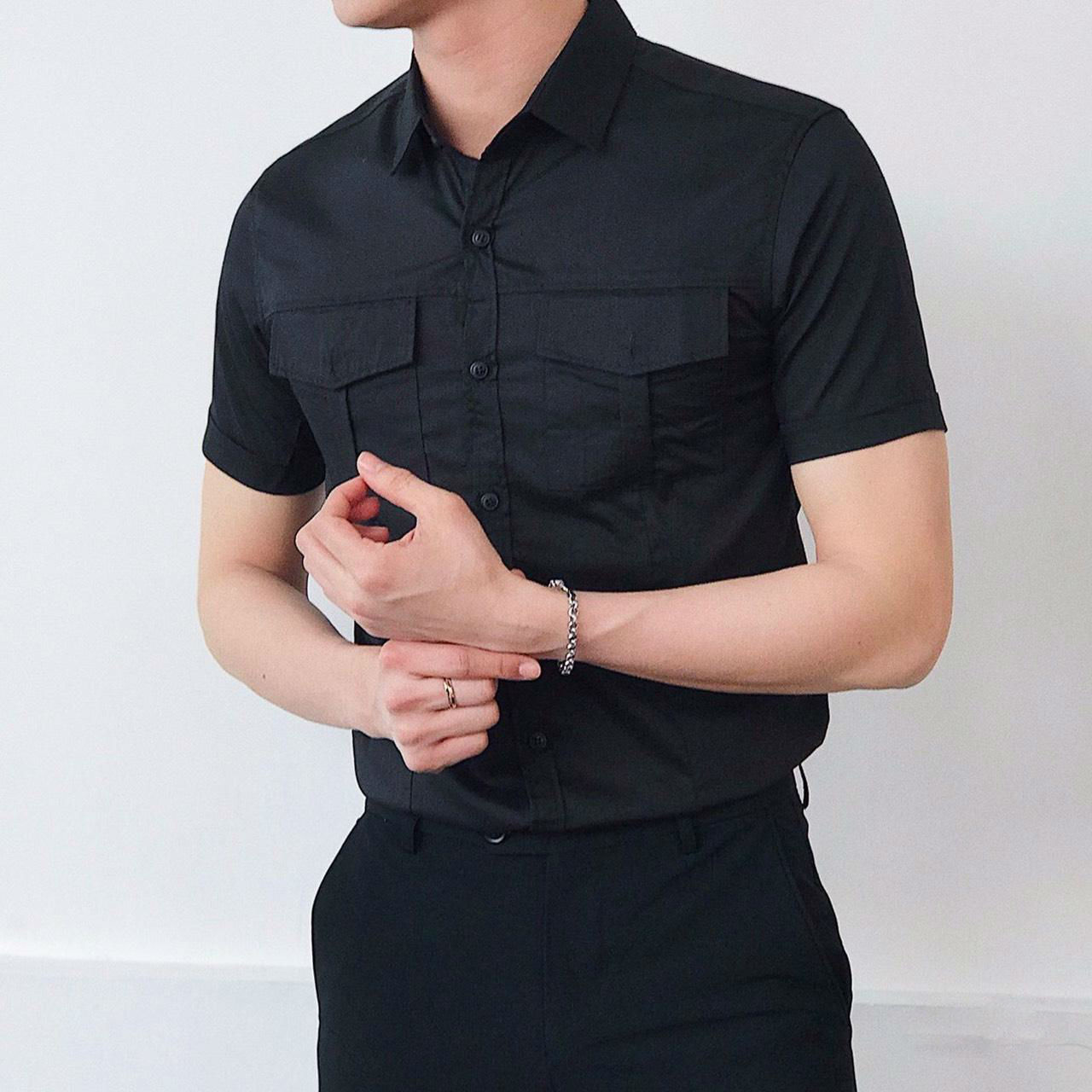 Áo Sơ Mi Nam Cao Cấp Túi Hộp Ngắn Tay