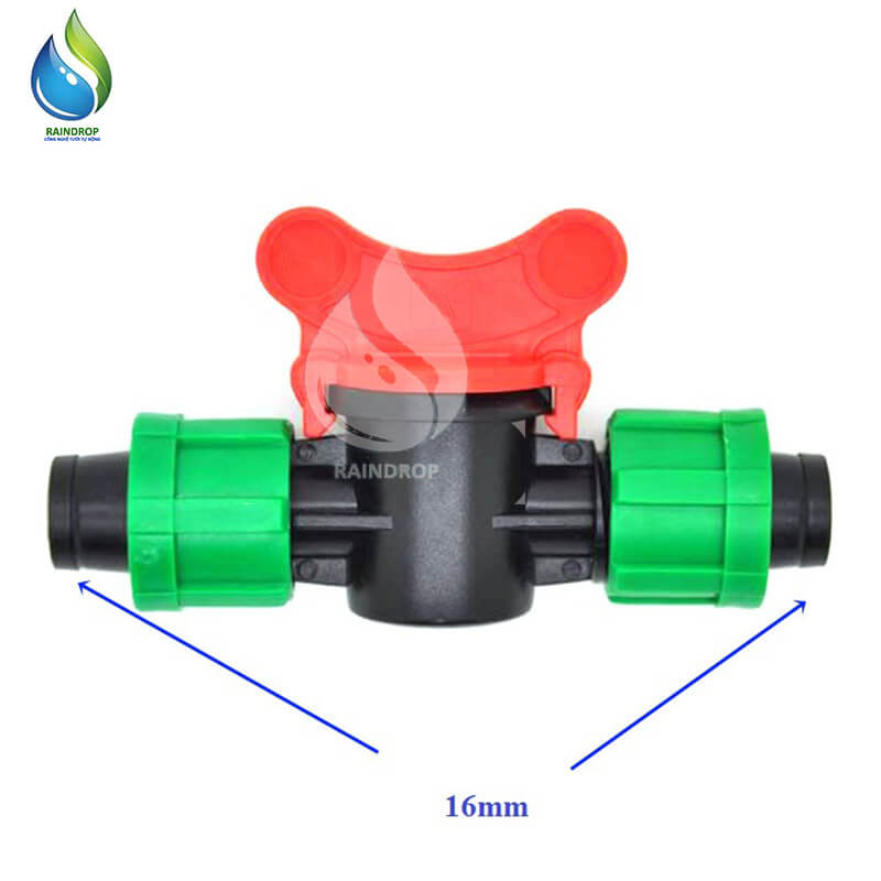 100 VAN KHÓA NỐI THẲNG ỐNG NHỎ GIỌT 16mm REN VẶN