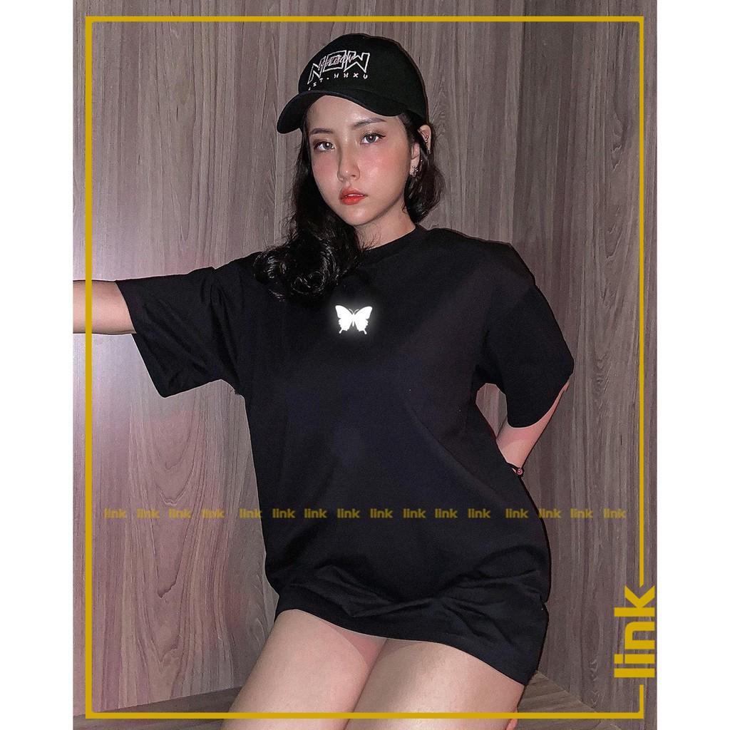 Áo BƯỚM xinh phản quang trước ngực tay lỡ Unisex