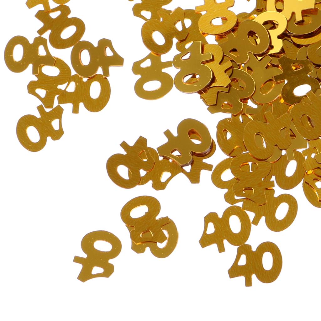 Table Confetti Age Birthday Party Wedding Anniversary Table Confetti Gold